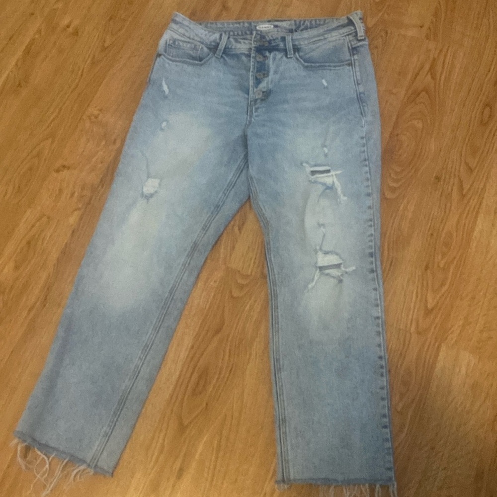 Old navy power slim straight high rise! Size 8